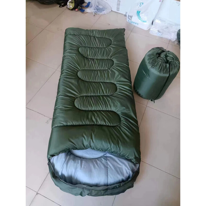 正品01温区睡袋 户外露营寒区棉睡袋保暖型零下10度拉练 侧面拉链0.7kg