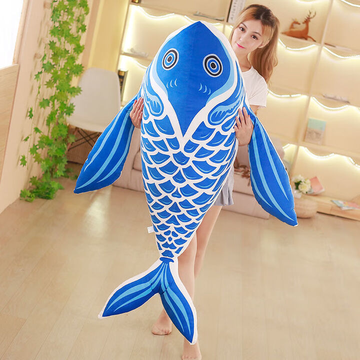 朵奇鲸鱼抱枕玩偶庄周的鲲抱枕王者荣耀大号星空独角鲲公仔 鲤鱼之梦