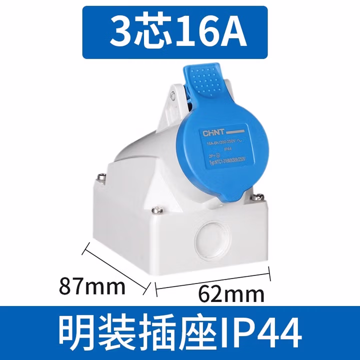 正泰电气 工业插头 工业插座 工业连接器 工业耦合器 航空插头公母 【明装】插座