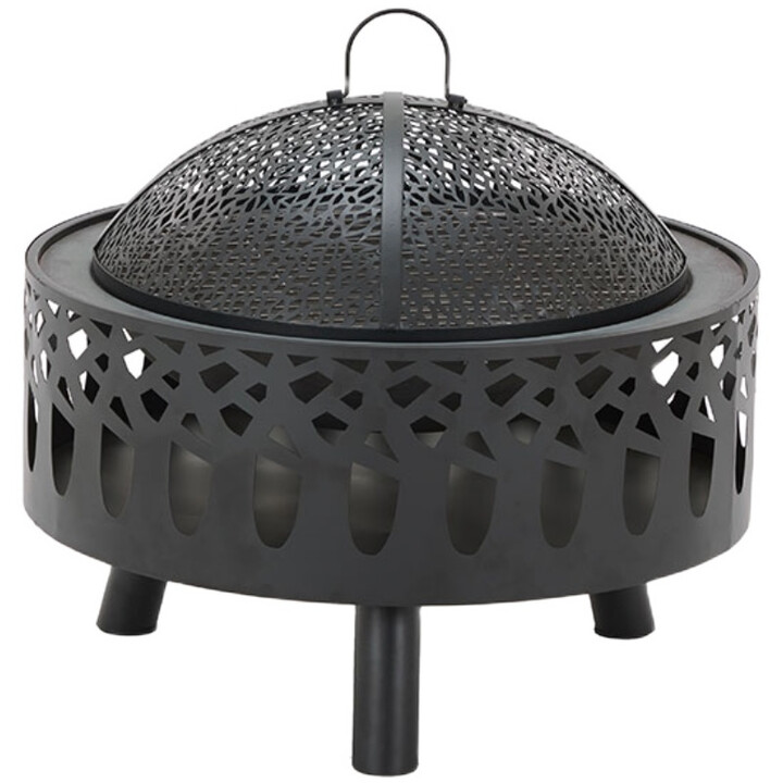 嘉辉原新款家用烤火炉室内炭火盆碳炉木炭炉子取暖户外烧烤架烧烤炉 58.8*35亚光黑