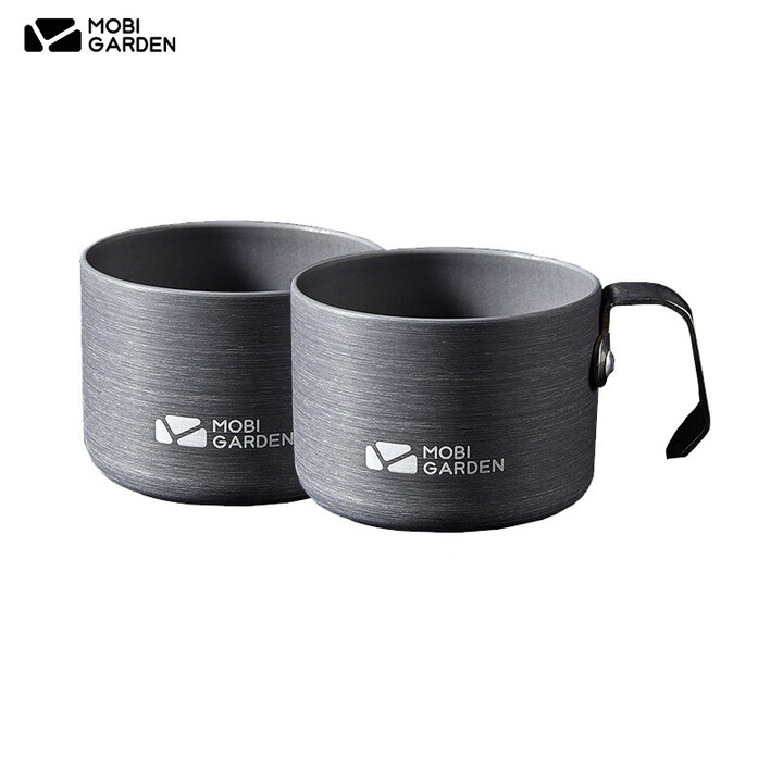 牧高笛 水杯户外便携式喝水茶杯铝合金随身杯子自驾旅游露营野营装备  水杯（2个）