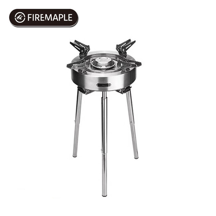 火枫（FIRE-MAPLE）擎天2代气炉升级版户外露营炉具炉头便携猛火灶头大功率全套套装 火枫擎天炉2代 (银色/黑色)