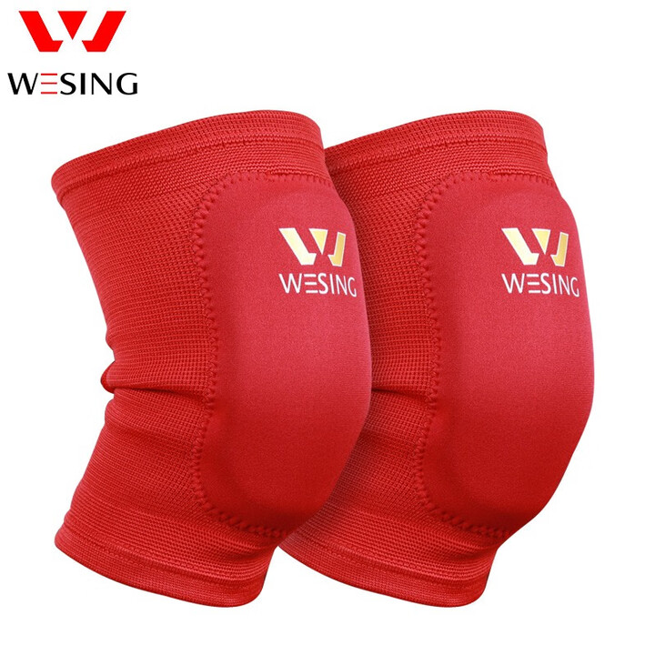 九日山 运动护肘武术散打加厚保暖保护关节运动登山篮球足球防护护具 护膝红色 2只装L码