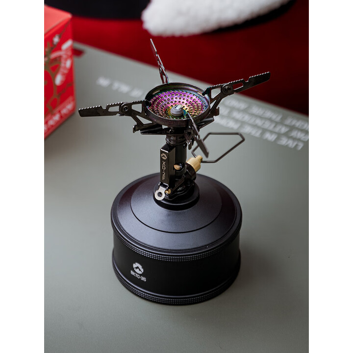 Campingmoon柯曼BKXD-2F蛇年限量款黑化火箭炉2025便携高山稳压炉头 【BKXD-2F+BKTC-35】