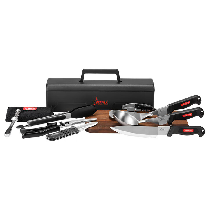 meritcook户外露营餐具厨具烧烤野炊野餐套装304不锈钢碗筷碟用具便携套装 便携式户外【厨具套装】