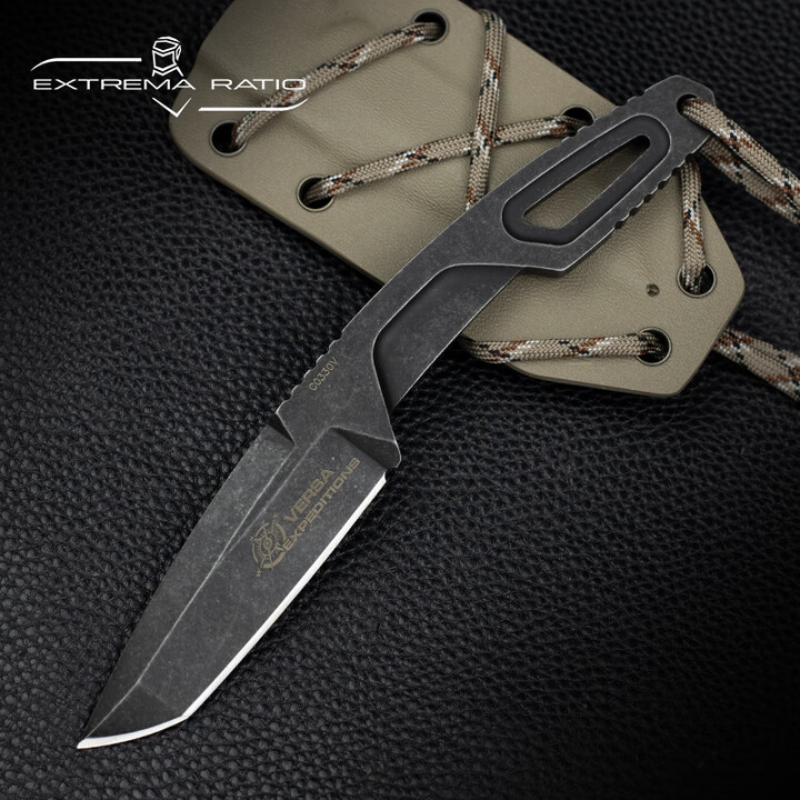 EXTREMA RATIO意大利进口ExtremaRatio极端武力多功能生存防身EDC便携户外直刀 0214/EXP黑色石洗