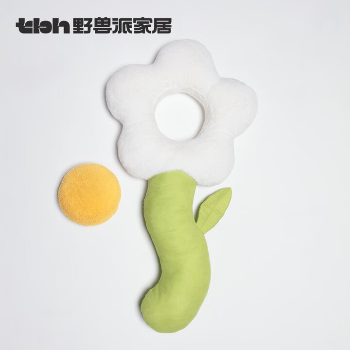 野兽派家居（tbh）一朵大花长条抱枕男女睡觉枕头家用沙发腰枕...