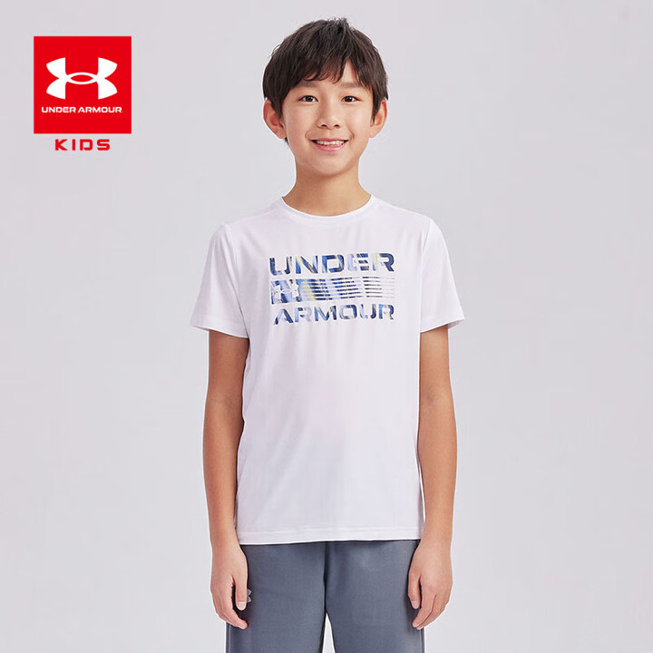 安德玛（Under Armour）童装夏季男大童短袖T恤吸湿...
