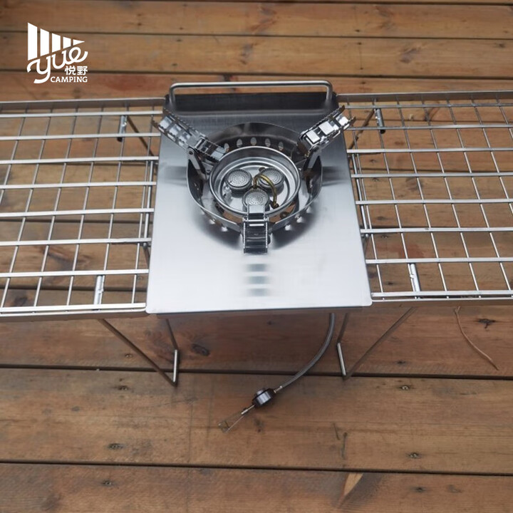 詫祭户外露营步林B1718炉板不锈钢一单元igt桌板 B17银色IGT炉板-有把手