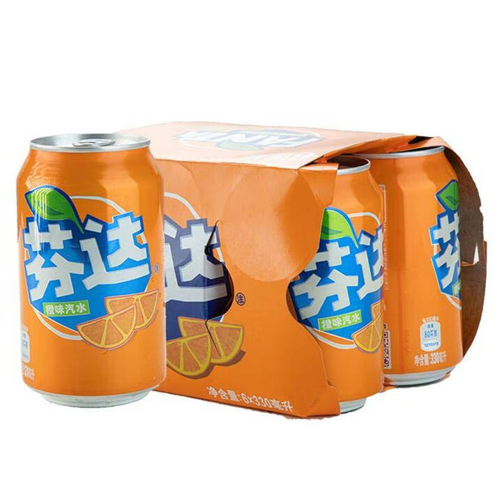 芬达橙味汽水 330ml*6
