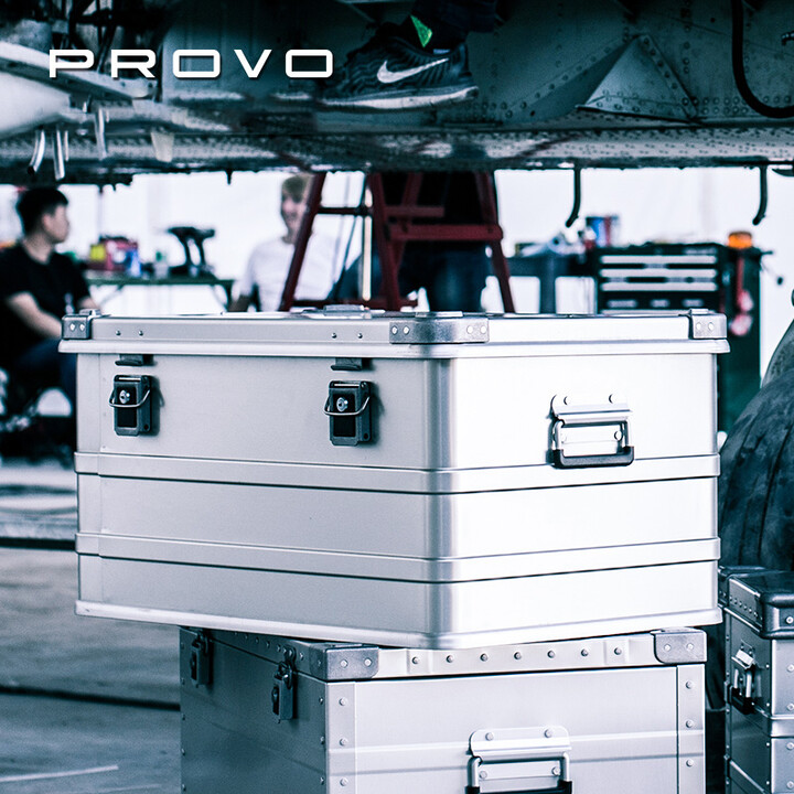 酷麦装备（PROVO）铝箱铝桌折叠箱露营装备收纳车尾箱储物后备车载户外旅行箱 SZ-05铝色5号旅行箱800*500*400