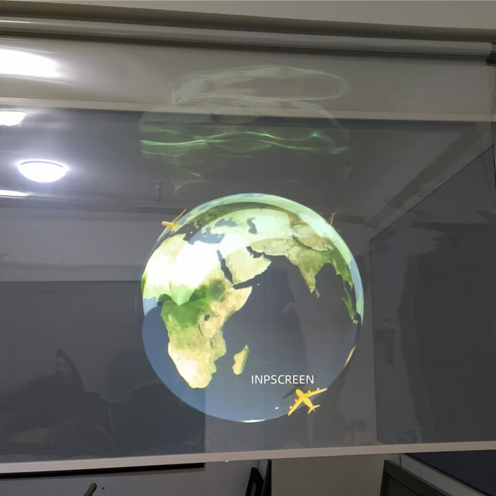 KYODO光子膜透明屏背投幕布全息投影膜高清透明裸眼3D双面成像橱窗玻璃 A4样背投全息20*30c-m