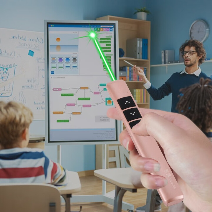 易族（YIZU） 易族YZ-800A绿光翻页笔/黑屏全屏/LED屏液晶屏指示清晰PPT翻页笔 玫瑰金