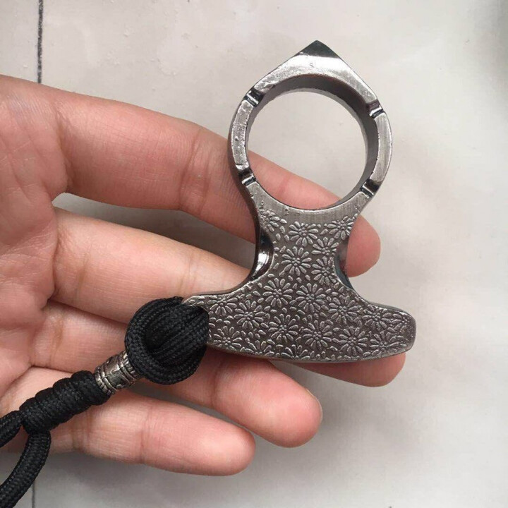 指虎拳扣两指扣双指扣四指扣单指扣手撑戒指扣防身防狼破窗器 单指古铜 一个