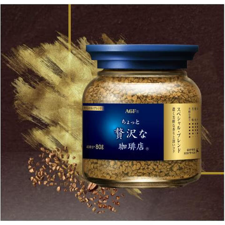 AGF版咖啡贅沢珈琲店蓝罐金罐美式冻干烘焙咖啡无糖80g 蓝罐金标浓5 酸3 苦4【图片 价格 品牌 报价】-京东