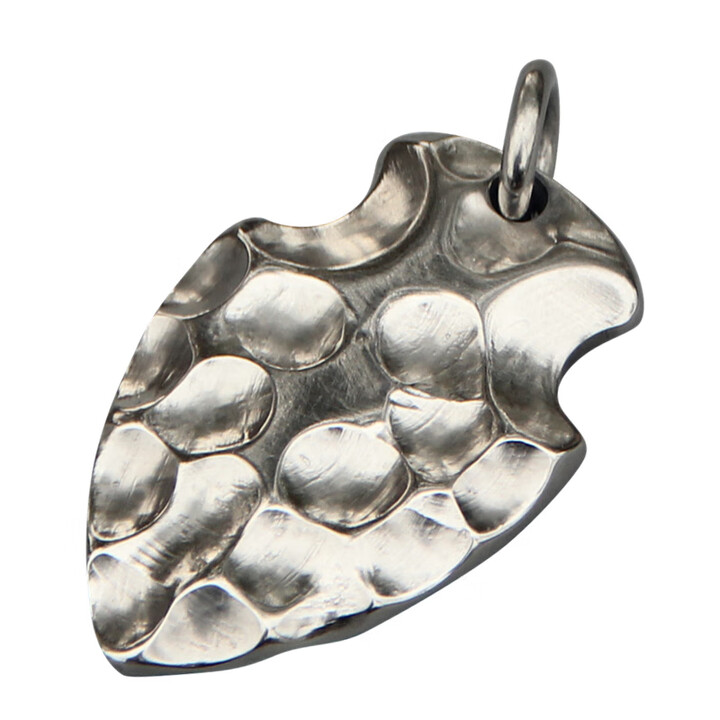 战术虎纯钛实心吊坠箭头吊坠纯手工项链简约男士tc4钛合金个性吊坠陨石做旧户外配饰