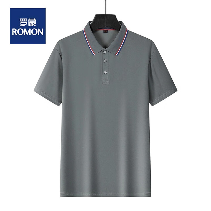 罗蒙(ROMON)【工装POLO衫】夏季男士polo衫短袖商...