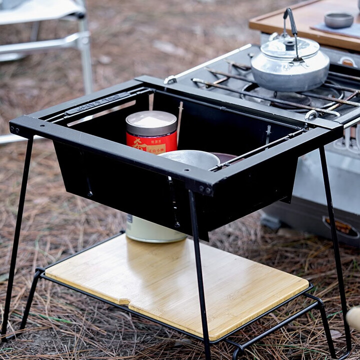 OWL CAMP猫头鹰户外IGT桌配件一单位折叠置物盒置物架沥水篮适配雪峰喜登 可折叠IGT置物篮