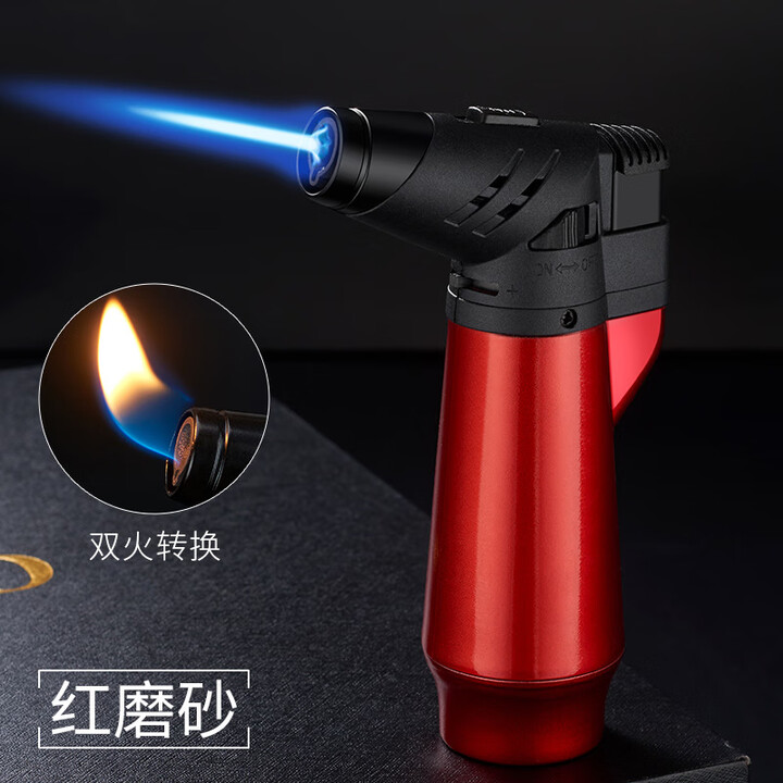 防风打火机点艾灸艾条焊枪专用点火器神器点火枪直冲充气喷枪火机 红