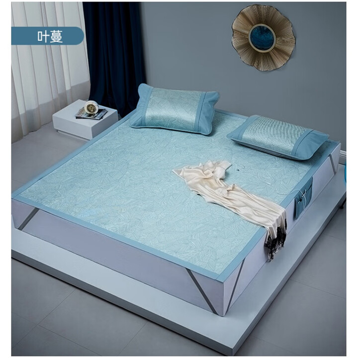 南方寝饰(southbedding)冰丝凉席夏季三件套可水洗折叠机洗空调软席子夏天冰丝席 叶蔓冰丝席 2.0m(6.6英尺)床【图片 价格 ...