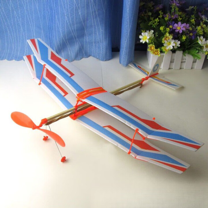允鹿f1d橡皮筋动力飞机模型f1d橡皮筋飞机室内双翼单翼雷鸟橡筋动力