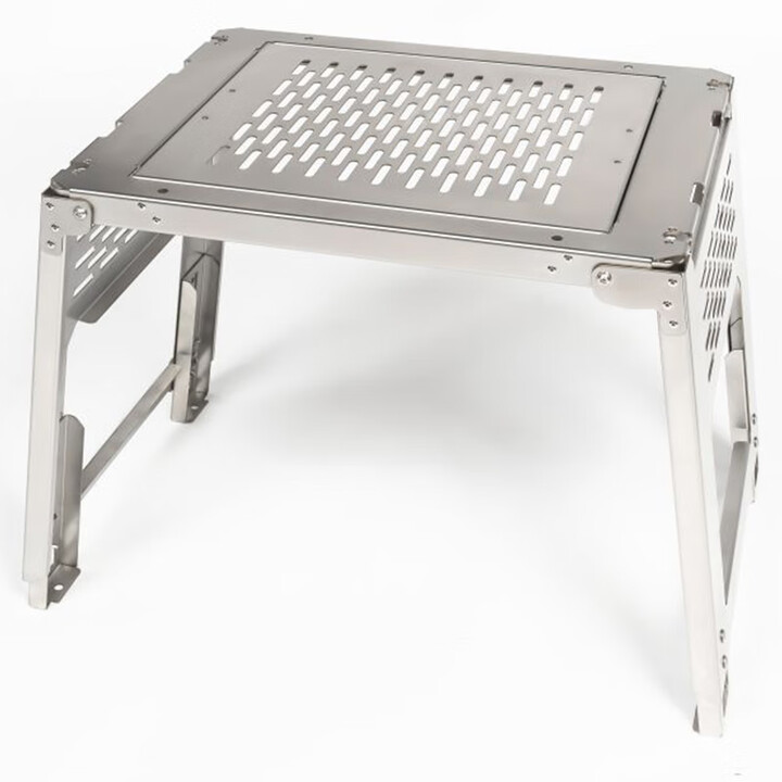 黑固 BLACK SOLID多功能不锈钢桌柴火炉用承重好可拓展IGT玩法支撑桌 白金 多功能柴火炉支撑桌