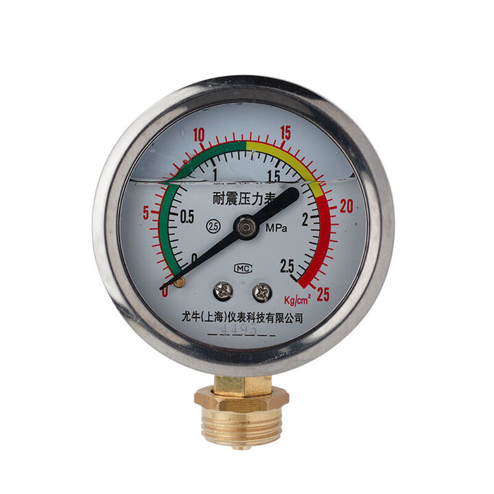 压力表液压表yn60耐震空压机储气压水油增压气泵打压机防冻 4分螺纹