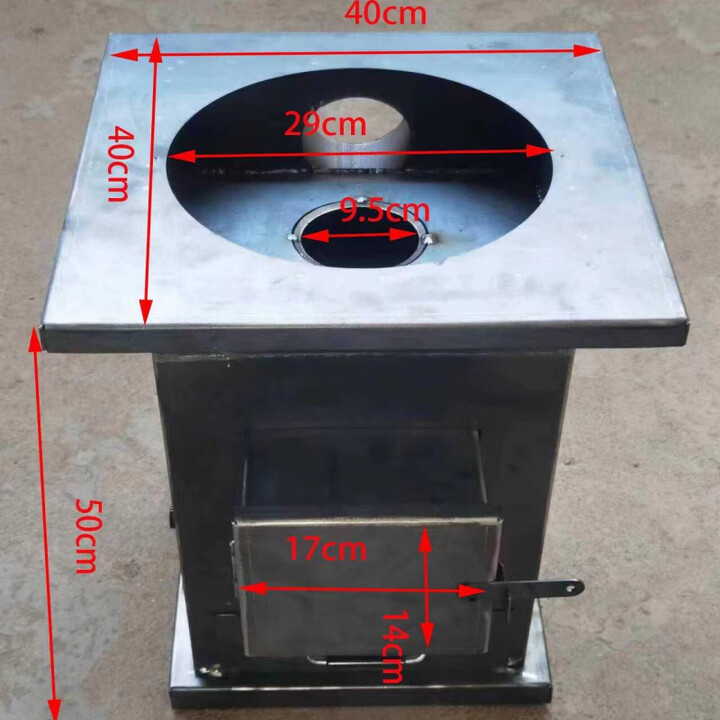 Pauline Pesery原新款气化炉家用柴火灶柴煤二用气化炉子室内取暖无烟加厚 炉子+大礼包+2米烟筒2个弯头