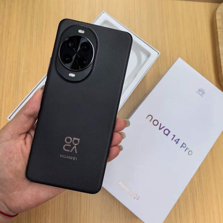 华为新款nova14 Pro 全网通双卡双待曲面屏幕麒麟芯片鸿蒙系正品手机 羽砂黑 12GB+256GB 官方标配+【原封未激活】+全国联保