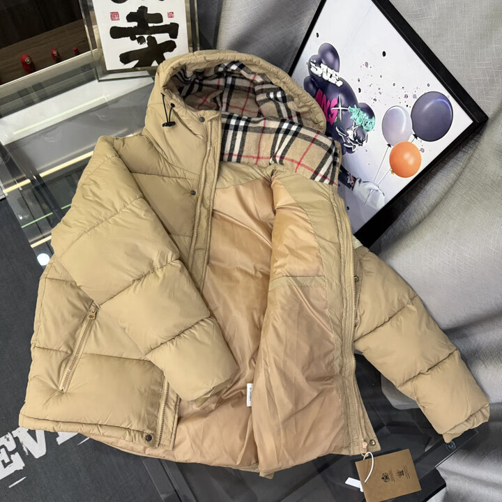 B PRORSUM巴宝莉秋冬款加厚拆卸袖面包服时尚百搭男女保暖外套 带帽鼻卡其色 L 建议体重80-100【图片 价格 品牌 报价】-京东
