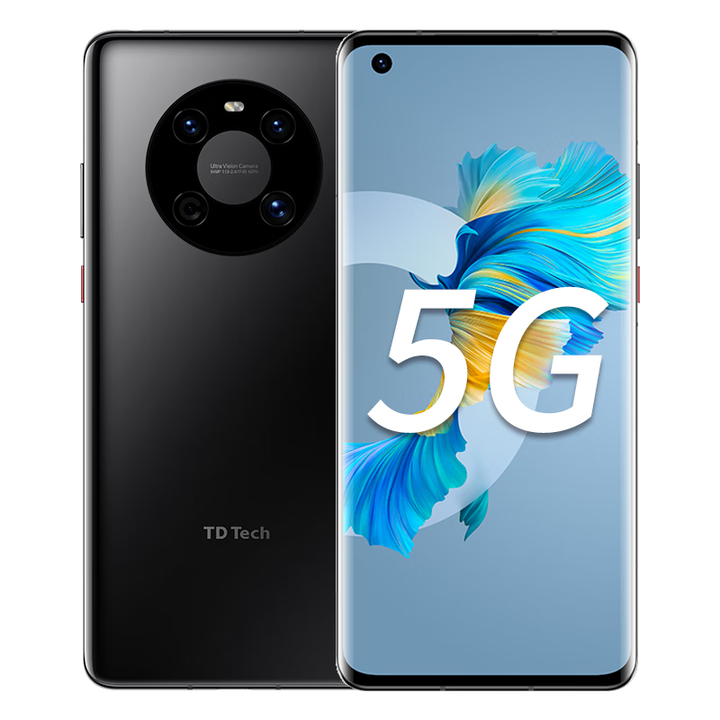 华为智选手机5G 全网通 旗舰性能 6400万超感知影像 曲面屏  支持NFC 支持无线充电 智选鼎桥M40  8GB+512GB 亮黑色 兼容66W充电套装 套装一