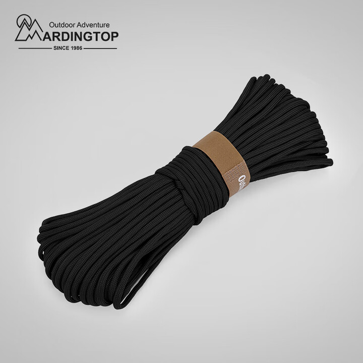 MARDINGTOP十芯伞绳防身户外反光登山战术求生绳31米多功能引火绳 黑色