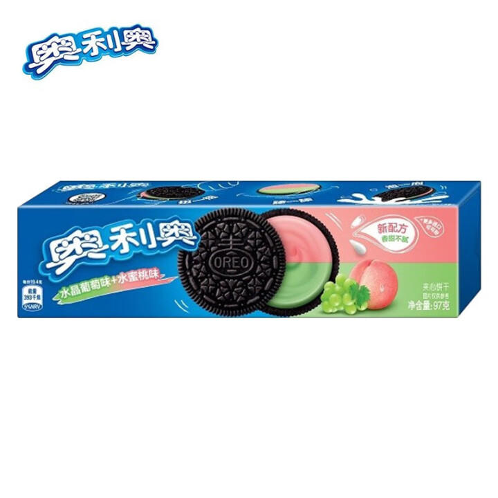 奥利奥（Oreo） 水果夹心饼干休闲零食 营养早餐水果味饼干...