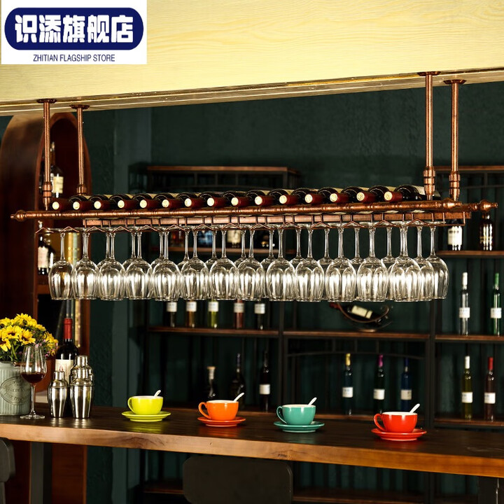创京懿选酒架悬挂酒吧酒杯架KTV悬挂红酒杯架倒挂吊杯架酒吧台红酒架创意 长150cm宽30cm 黑色【图片 价格 品牌 报价】-京东