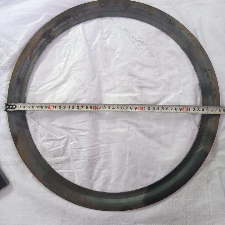 柴火灶锅圈家用钢板炉圈柴火炉炉圈法兰圈垫圈铁桶炉盖子煤气罐灶 加厚外径48内径约40.5圈个