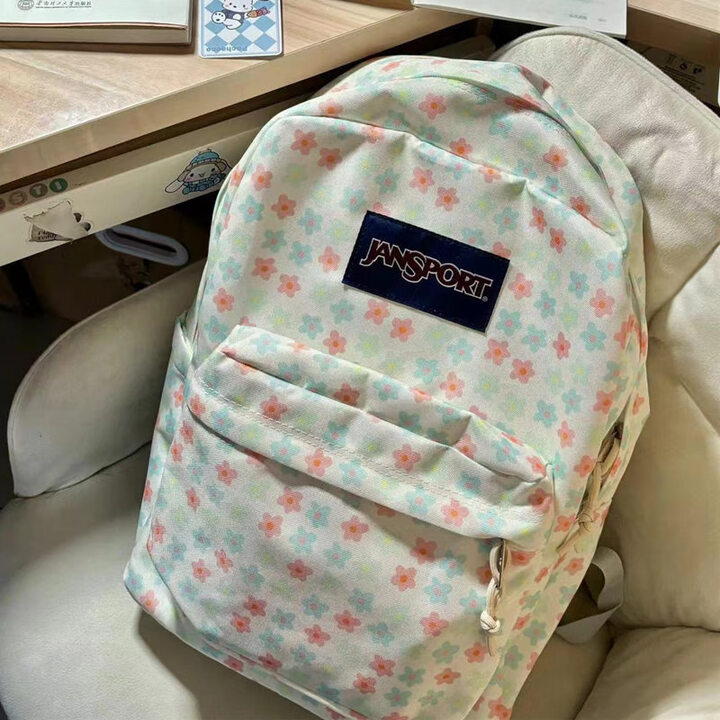 jansport潮流双肩包大容量杰斯伯学生书包休闲简约轻便校园旅行背包女