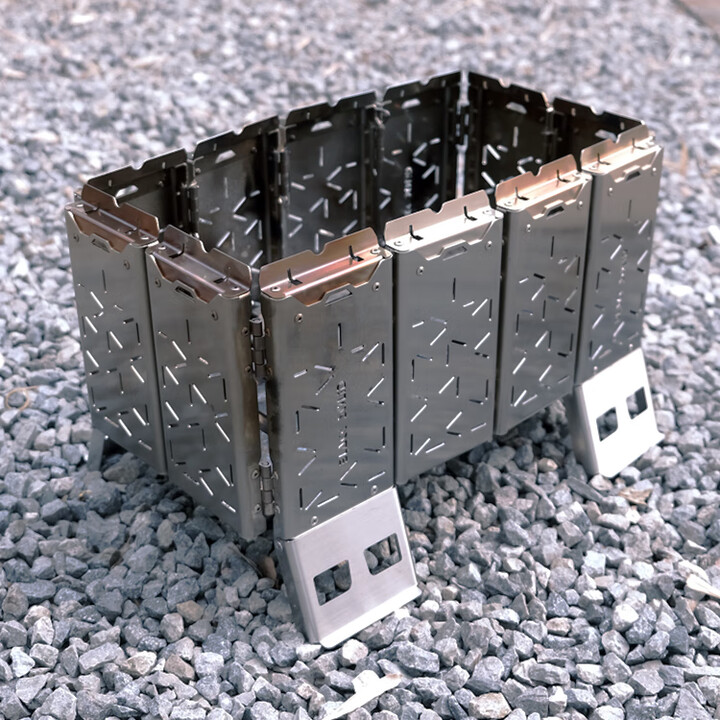 黑固 BLACK SOLID25年新款焚火台透雕柴火炉户外便携可折叠不锈钢篝火台 雅致长隆