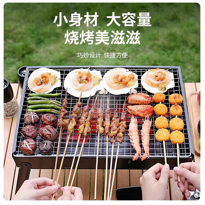 何大屋（Hodtown）烧烤炉户外烧烤架木炭碳烤炉家用便携式烤炉烤肉架HDW2001超轻儿 便携式烧烤炉