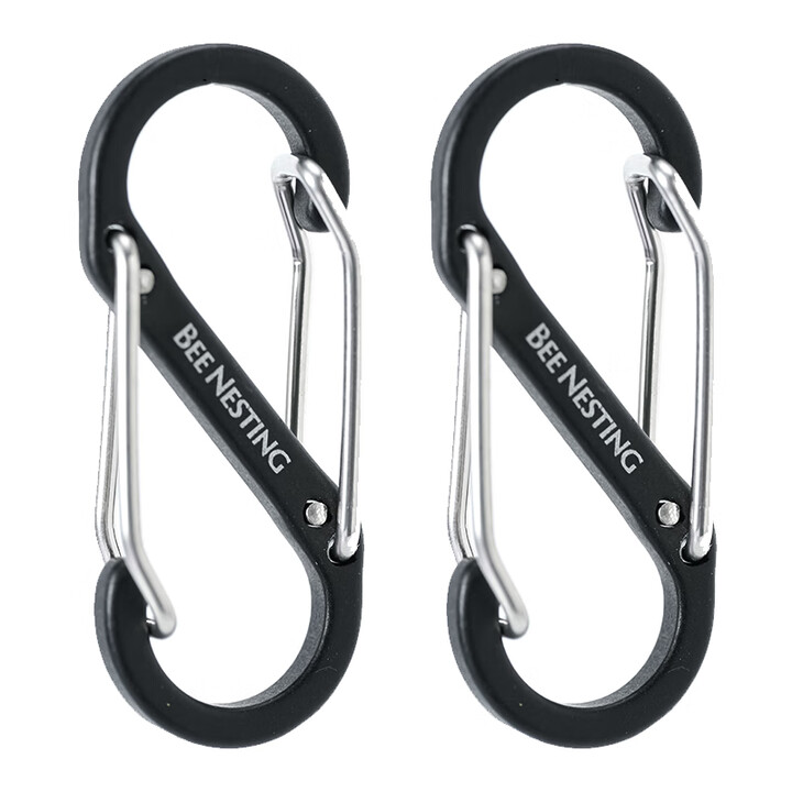 beenesting登山扣户外S型扣铝合金背包挂钩便携钥匙扣安全扣 S型登山扣【2件】