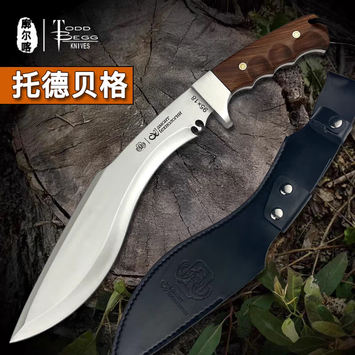 刀治郎户外刀一体龙骨排障刀砍柴刀野外生存高硬度防身便携家用露营刀具
