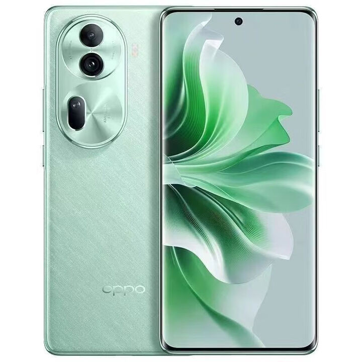 OPPO Reno11曲屏5000万单反级人像三摄天玑8200芯智能5G手机 荧石青 12GB+256GB 单机+第三方品牌快充+店保1年
