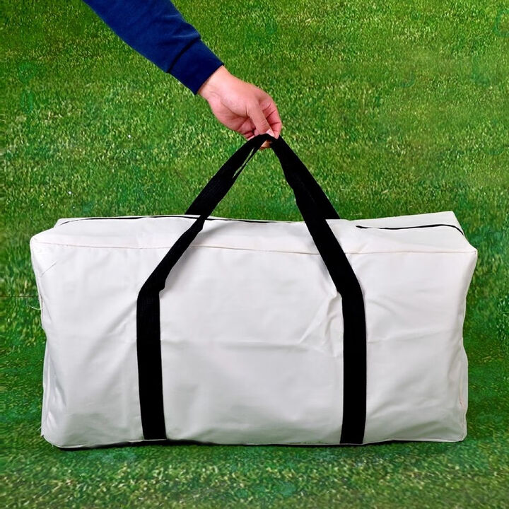 星舵户外收纳包收纳包折叠桌椅套装收纳包搬家杂物收纳露营装备收纳包 米白色大号+手提包（一桌六椅）