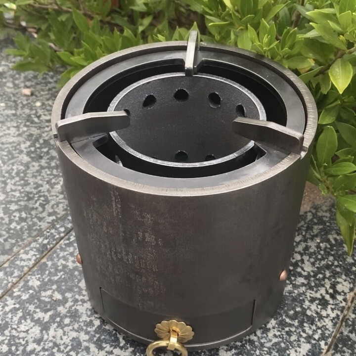 糜岚（MieLanat）抖音同款炭火炉复古取暖铸铁小圆炉气化户外炭茶炉便携式小钢 内胆直径11.5厘米高度8厘米(1斤)