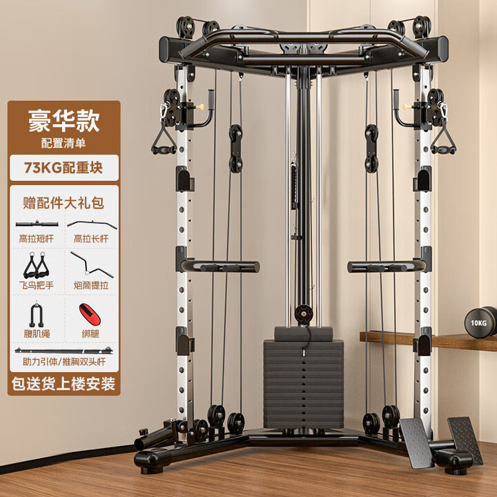 鑫聚力（XINJULI）小飞鸟龙门架健身家用多功能大全一体综合训练器卧推深蹲高拉器材 豪华款73KG一侧配重【包安装】【图片 价格 品牌 报价】-京东
