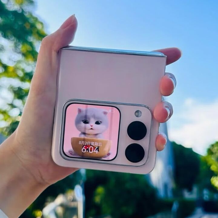 华为新款Nova Flip 全网通鸿蒙AI趣玩双卡双待小折叠屏正品手机 樱语粉 12GB+512GB 官方标配+【原封未激活】+全国联保