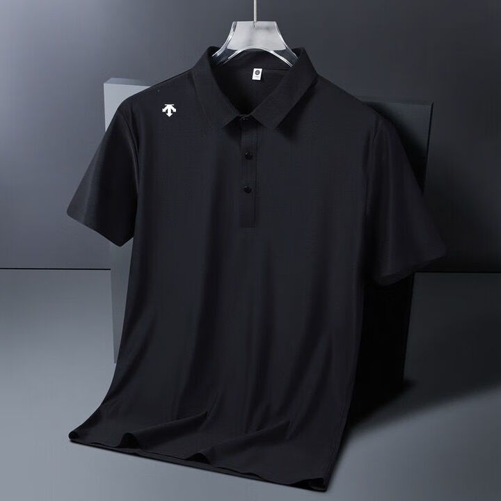DESCENTE迪桑特男士POLO衫夏季翻领短袖运动商务透气休闲速干上衣 黑色 DESCENTE迪桑特 M （建议90-115斤）【图片 价格 ...