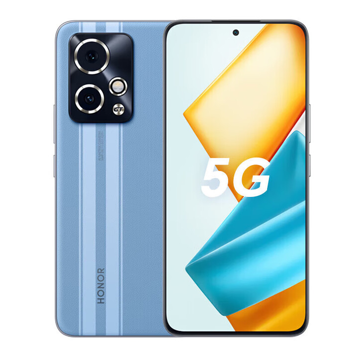 荣耀90GT  5G手机 第二代骁龙8+帧画引擎 荣耀绿洲护眼  GT蓝 12GB+256GB 单机+第三方品牌快充