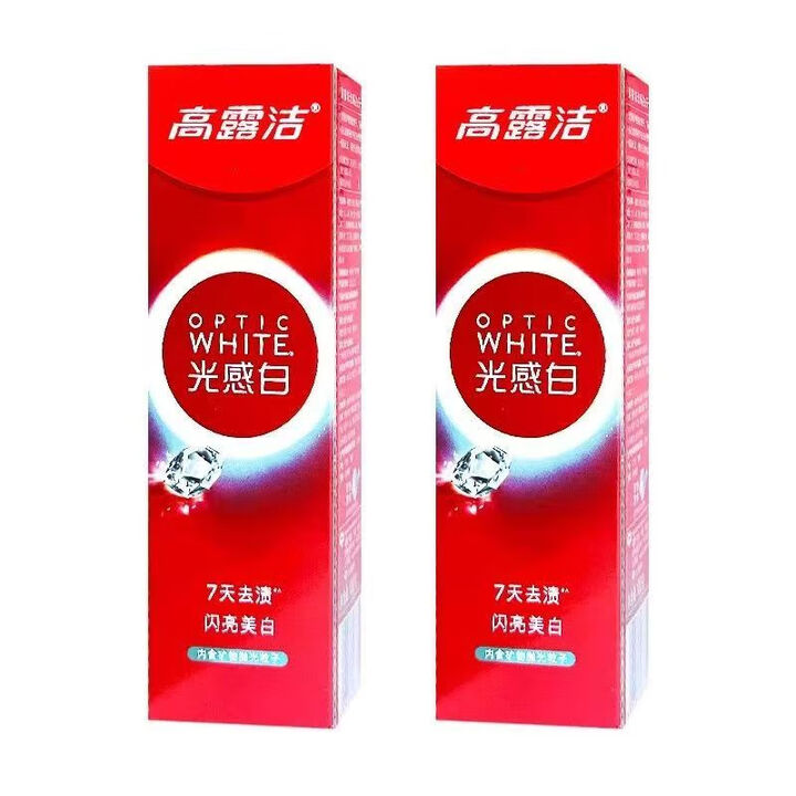 高露洁光感白牙膏100g亮白光感白劲白闪钻清新口气护龈男女 光感白100g*2支【图片 价格 品牌 报价】-京东