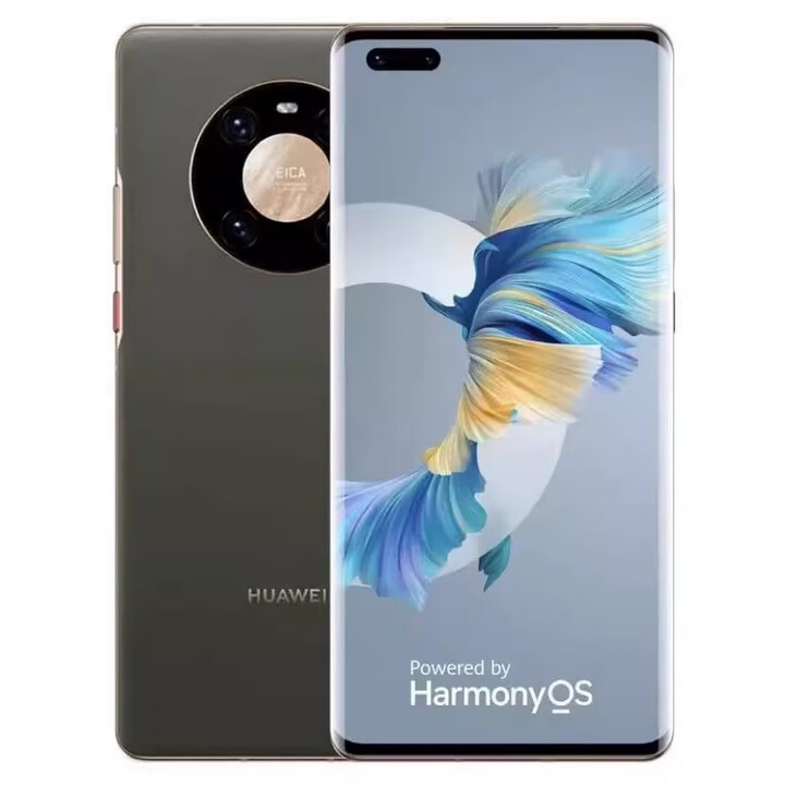 华为（HUAWEI）Huawei/华为 Mate 40 Pro 5G国行麒麟9000处理器4G鸿蒙机 夏日胡杨 8+128GB x 套餐一 9薪直面微曲4G