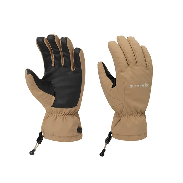 mont·bell 户外冬季男款徒步旅行E绵填充防风防雪保暖手套 1118771  TN褐色 M